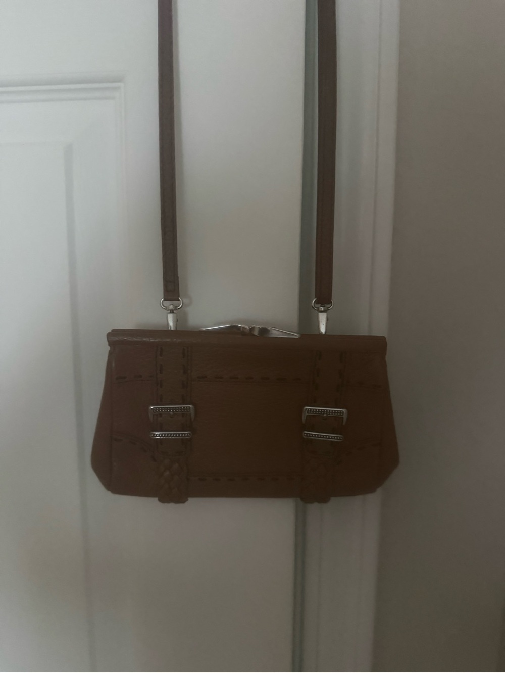 Brighton Tan Leather Crossbody Bag